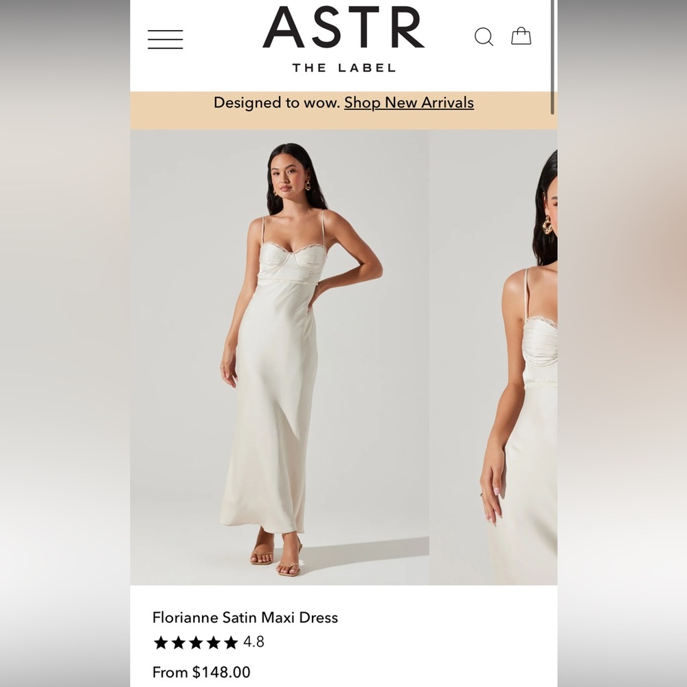 ASTR The Label FLORIANNE SATIN MAXI DRESS